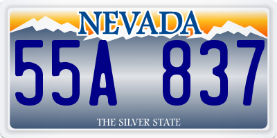 NV license plate 55A837
