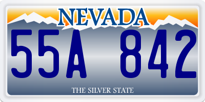 NV license plate 55A842