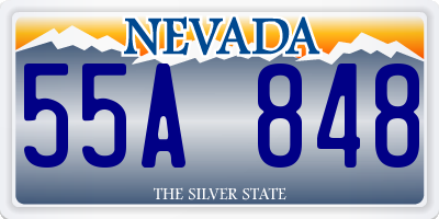 NV license plate 55A848