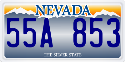 NV license plate 55A853