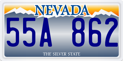 NV license plate 55A862