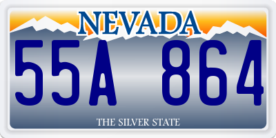 NV license plate 55A864