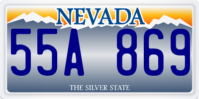 NV license plate 55A869