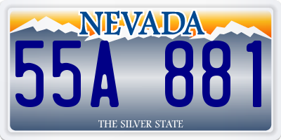 NV license plate 55A881