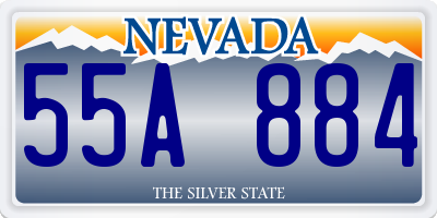 NV license plate 55A884