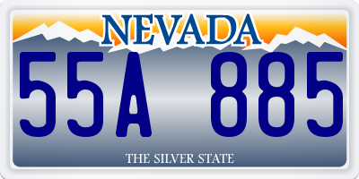 NV license plate 55A885