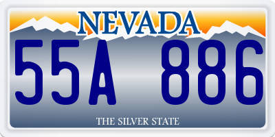 NV license plate 55A886