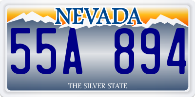 NV license plate 55A894