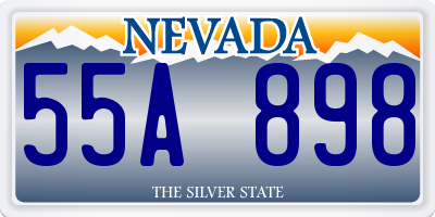 NV license plate 55A898