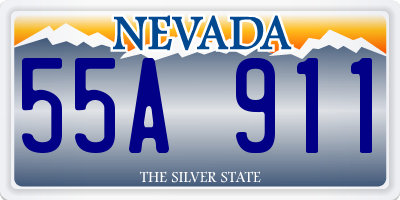 NV license plate 55A911
