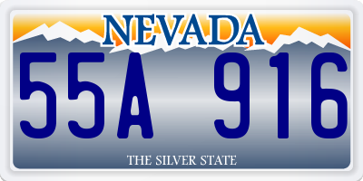 NV license plate 55A916