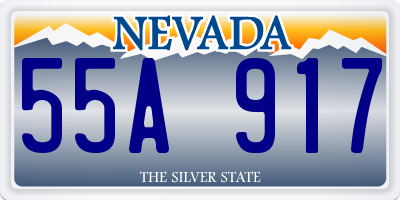 NV license plate 55A917