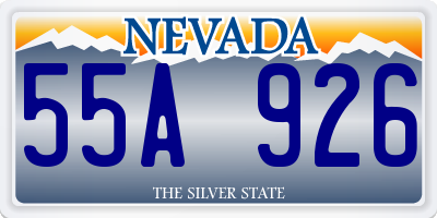 NV license plate 55A926