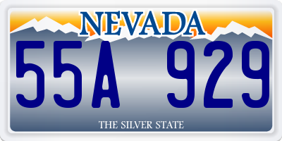 NV license plate 55A929