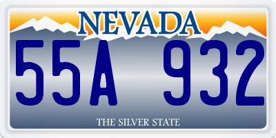 NV license plate 55A932