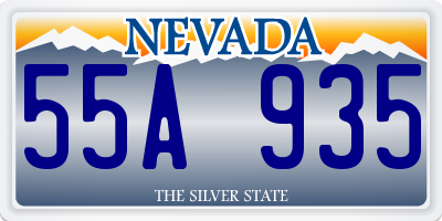 NV license plate 55A935