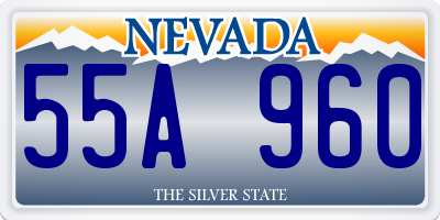 NV license plate 55A960