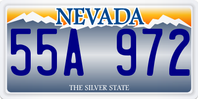 NV license plate 55A972
