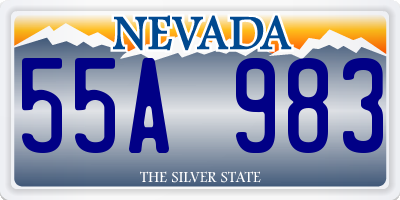 NV license plate 55A983