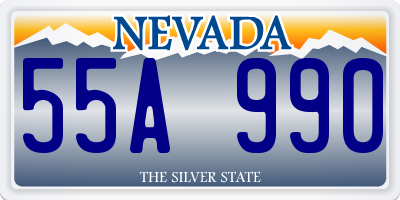 NV license plate 55A990