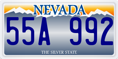 NV license plate 55A992