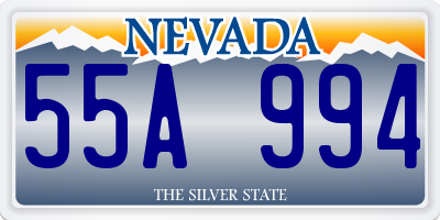 NV license plate 55A994