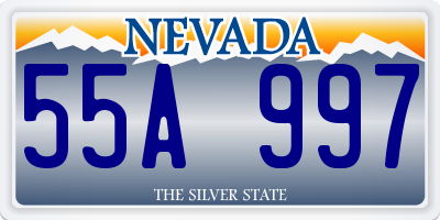 NV license plate 55A997
