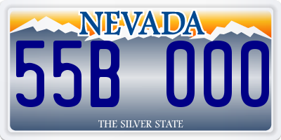 NV license plate 55B000