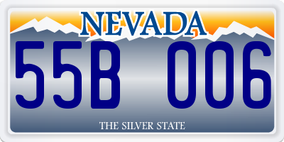 NV license plate 55B006
