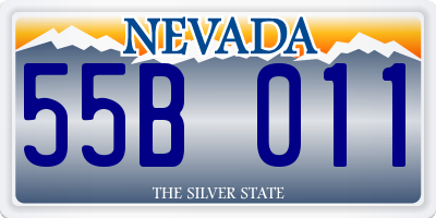 NV license plate 55B011