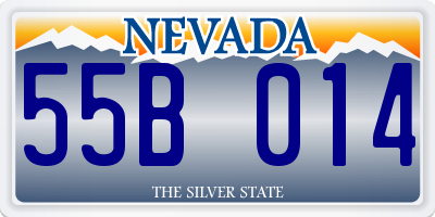 NV license plate 55B014