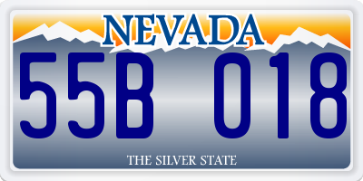 NV license plate 55B018