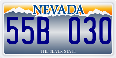 NV license plate 55B030