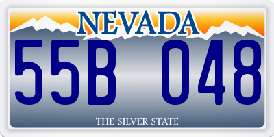 NV license plate 55B048