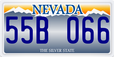 NV license plate 55B066