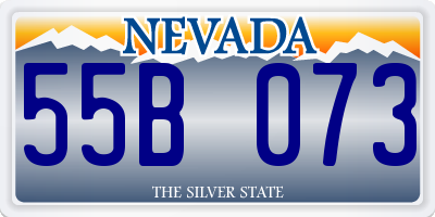 NV license plate 55B073