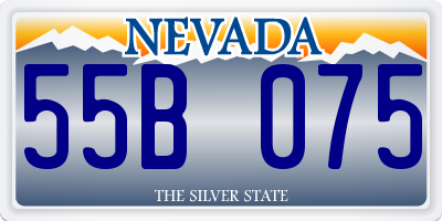NV license plate 55B075