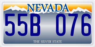 NV license plate 55B076