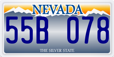 NV license plate 55B078