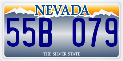 NV license plate 55B079