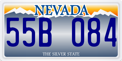 NV license plate 55B084