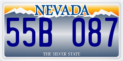 NV license plate 55B087
