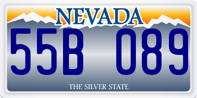 NV license plate 55B089