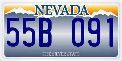 NV license plate 55B091