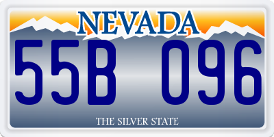 NV license plate 55B096