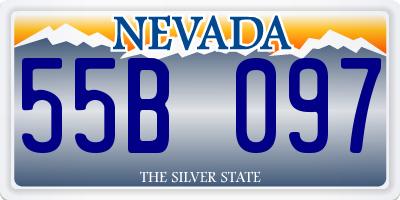 NV license plate 55B097