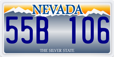 NV license plate 55B106