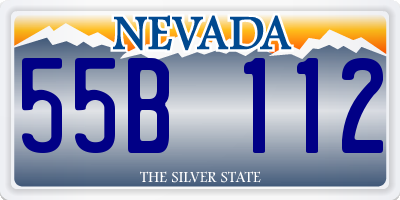 NV license plate 55B112