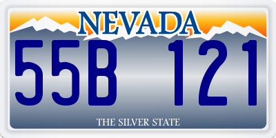 NV license plate 55B121