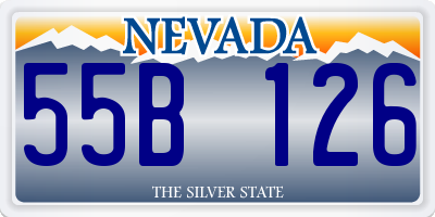 NV license plate 55B126